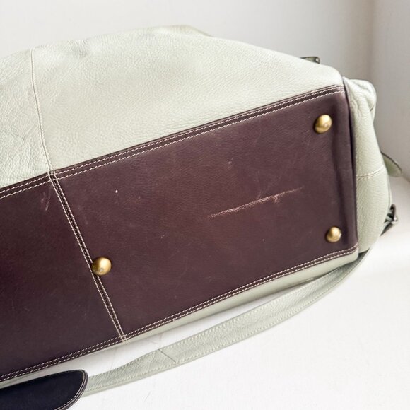 Latico Grey Brown Leather Men's Duffel Travel Bag - Picture 7 of 7